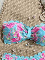 Sexy Bandeau Bikini 2026 Women Red Leopard Print Front Bow Push Up Bra High Waist Swimsuit Beach Bathing Suit Vacation Swimwear