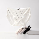 4pcs New Arrival Mid Waist Dot Print Underwear Ladies Sexy Panties for Women Comfortable Girls Briefs Intimates Lingerie