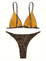 XS - L Leopard Mini Micro Thong Bikini Women Swimsuit Female Swimwear Two Pieces Bikini Set Brazilian Bather Bathing Suit Swim
