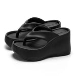 2026 New Women Fashion Slippers Soft EVA Summer Platform Shoes Girls Beach Flip Flops Thick Sole Female High Heel Street Sandals