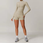 2/3PCS Yoga Set Women Workout Set Seamless Sportswear Gym Clothing Fitness Long Sleeve Crop Top High Waist Leggings Sports Suits