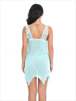 Toucheart Sexy Lingerie Set Women's Lace Nightgown Mesh See-through Suspender Dress Lace Patchwork Sexy Ultra Thin Pajama Set