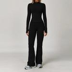 2/3PCS Yoga Suit Women Tracksuits Gym Clothes Workout Flared Pants Zipper Long SleeveAthletic Wear Female Sports Yoga Clothing