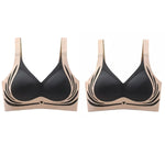 2Pcs/Set Non-wire Push-Up Bras Women's Anti-sagging Lift-up Bra Side Support Adjustable Straps No Show Plus Size Underwear M-4XL