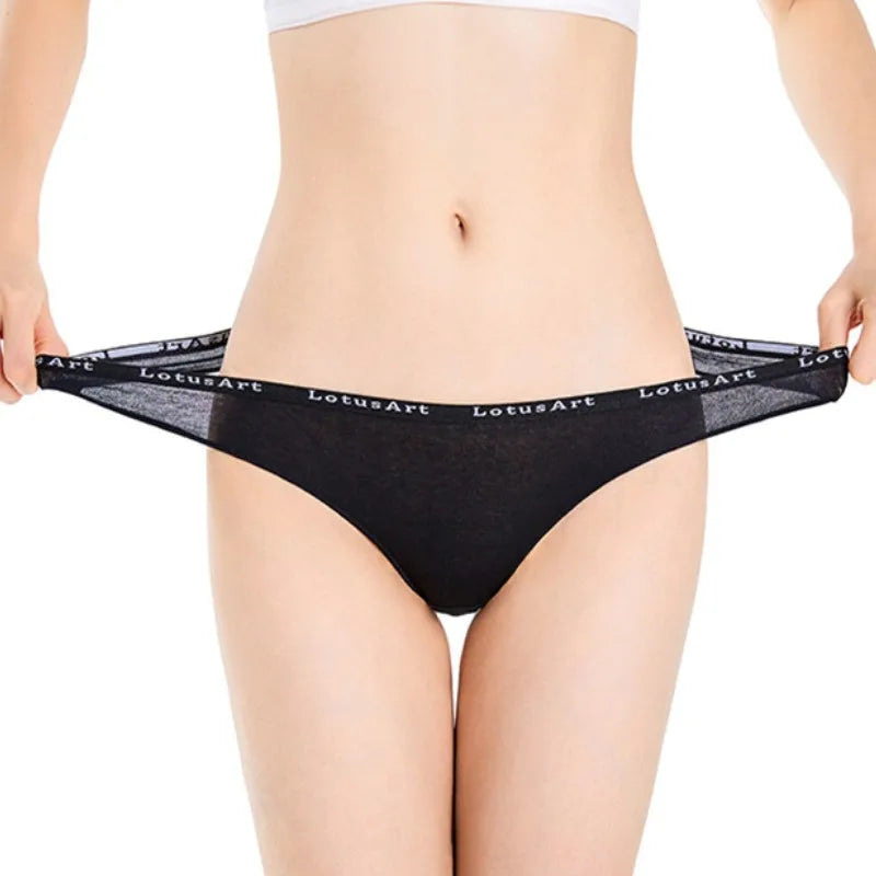 3Pcs/Set Cotton Panties Sexy G-string Low Rise Panties Women Seamless Underwear Set Female Underpants Breathable Lingerie Panty