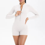 Women's Yoga Jumpsuits Sports Fitness Backless Half Zipper Peach Hip-Lifting Naked Feel Gym Running Workout One-Piece Bodysuits