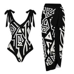 Push Up One Piece Swimsuit With Cover Up Sexy Swimwear Women 2025 Printed Swim Suits Female Bikinis Sliming Bodysuit Beachwear