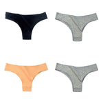 4Pcs/Set Cotton Panties Women Breathable Briefs Soild Underwear Female Underpants Low Waist Brazilian Panty Sexy Lingerie M-XL