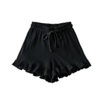 New Women's Sleeping Pants Casual Shorts Waffle Style Morning Running Sports Pants Fashionable and Trendy Lace Hot Pants Y2K