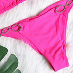 Halter Metal Chains Diamond Bikini Women Swimsuit Female Brazilan Swimwear Two Pieces Bikini Set High Cut Bathing Suit Swim Lady