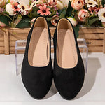 Women Suede Loafers Flat Heel Shallow Female Shoes Spring Summer Square Toe Basic Concise Women Pumps