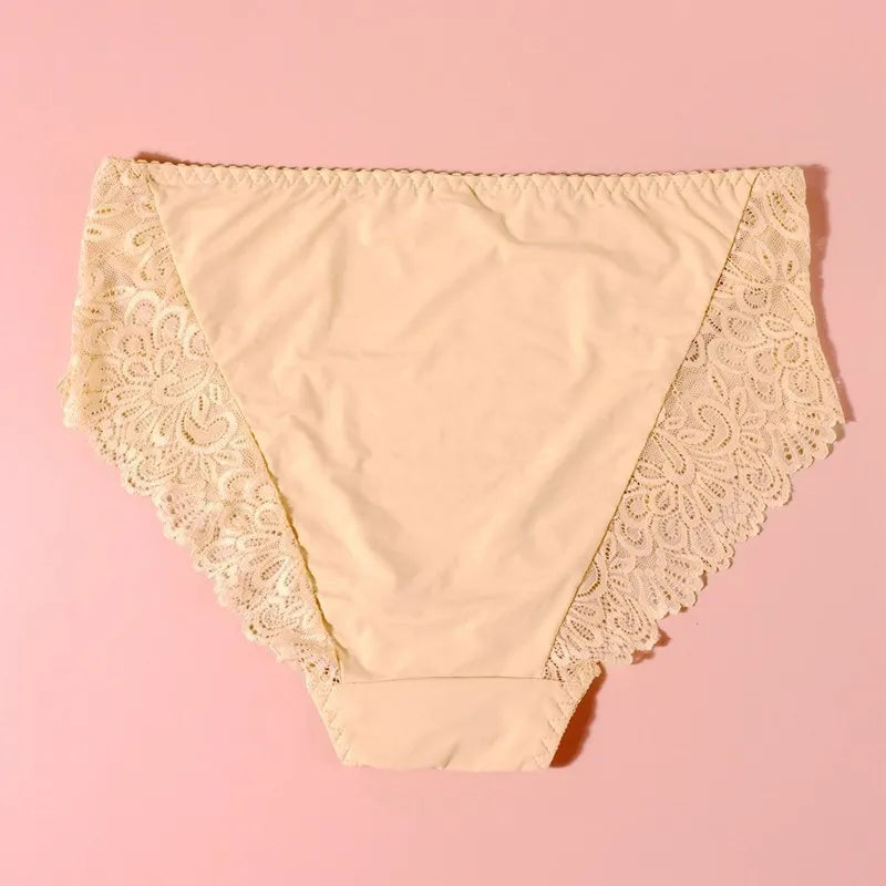 Beauwear Women Luxury Sexy Lace Panties Floral Transparent Nylon Breathable Briefs Underwear Female Bragas Pretty Lingerie