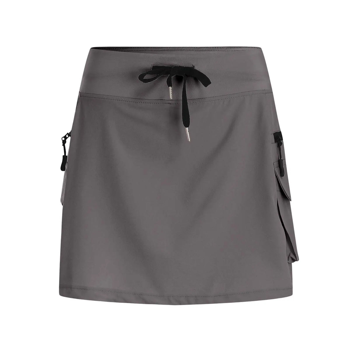 Women Cargo Skirts Drawstring Waist Quick Drying Mini Skirt With Pockets Hiking Golf Sports Tennis Skirt With Built In Shorts