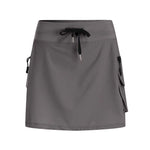 Women Cargo Skirts Drawstring Waist Quick Drying Mini Skirt With Pockets Hiking Golf Sports Tennis Skirt With Built In Shorts