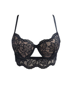 Women Floral Lace Bra Sexy Hollow Out Underwire Thin Underwear Scalloped Trim Sexy Lingerie