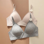 Push Up Bras For Women Non-wire Brassiere Soft Comfy Letter Straps Top Sexy Lingerie U-shaped Back Seamless Underwear Intimates
