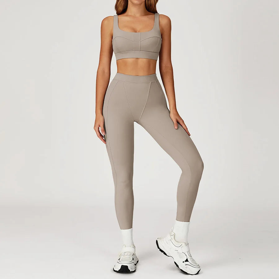 New Yoga Set 2Pcs Women No Logo Tank Tops High Waist Seamless Shorts Workout Outfit Fitness Gym Clothes Workout High quality