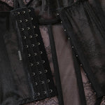 Toucheart Erotic Lingerie Set Women Romantic Tight Fishbone Bra Heavy Industry Lacemesh Hollow Splicing Garter Belt Andstockings