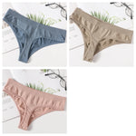 3PCS/Set Seamless Thongs Women Panties G-String Sport Underwear Female Sexy Lingerie Low Waist T-Back Underpants M-XL Intimates