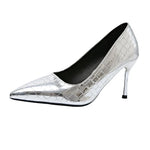Sandals Summer New Pointed Head Shallow Mouth Metal Buckle Non-slip Wear-resistant High Heel Baotou Shoes