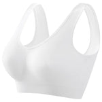 Women Wide Strap Seamless Tank Bra Without Pads Plus Size Knit Sports Bralette Wireless Bra Vest Crop Top Sexy Lingerie S-5XL