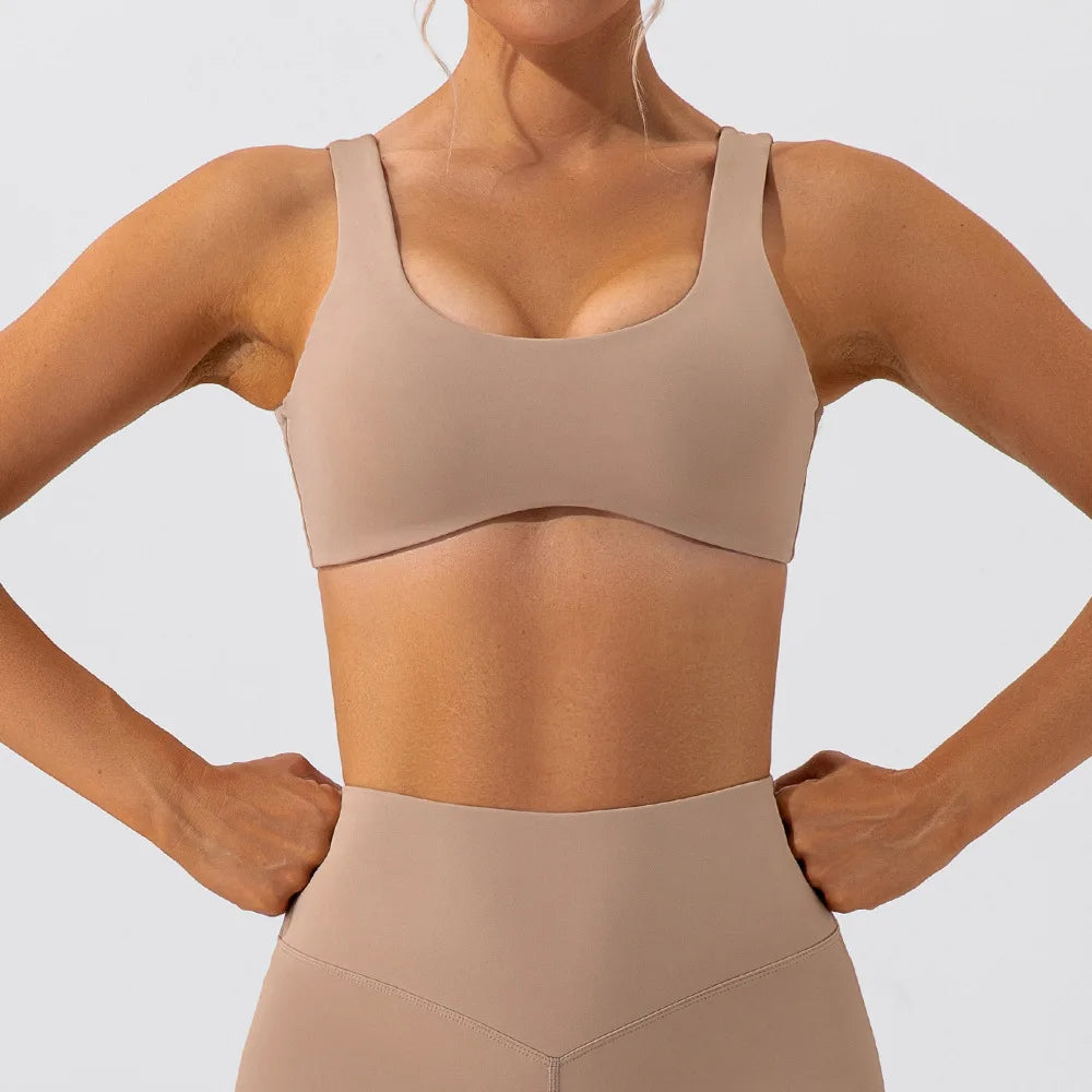 Women's Yoga Sport Bra Tight Fitting Gym Underwear Tops Scrunch Butt Booty Fitness Running Speed Drying Workout Sports Bra