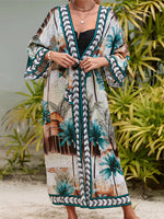 13 Colors Printed With Belt Crochet Knitted Tunic Beach Dress Beach Wear Beachwear Beach Cover Up Cover-upsFemale Women V7201
