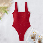 Shiny Black Backless Sexy Swimsuit Woman One Piece Solid Swimwears 2026 High Cut Monokini Lace-up Bathing Swimming Suit Bodysuit