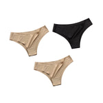 3Pcs/Set Seamless Panties Women Underwear Ice Silk Underpants Low Rise Female Solid Color Ultra-thin Sexy Lingerie