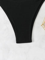 White Thong Bikinis Women 2025 Heart Ring Linked Two Pieces Swimsuit Halter Separate Bikini Set Swim Bathing Suits Beach Wear