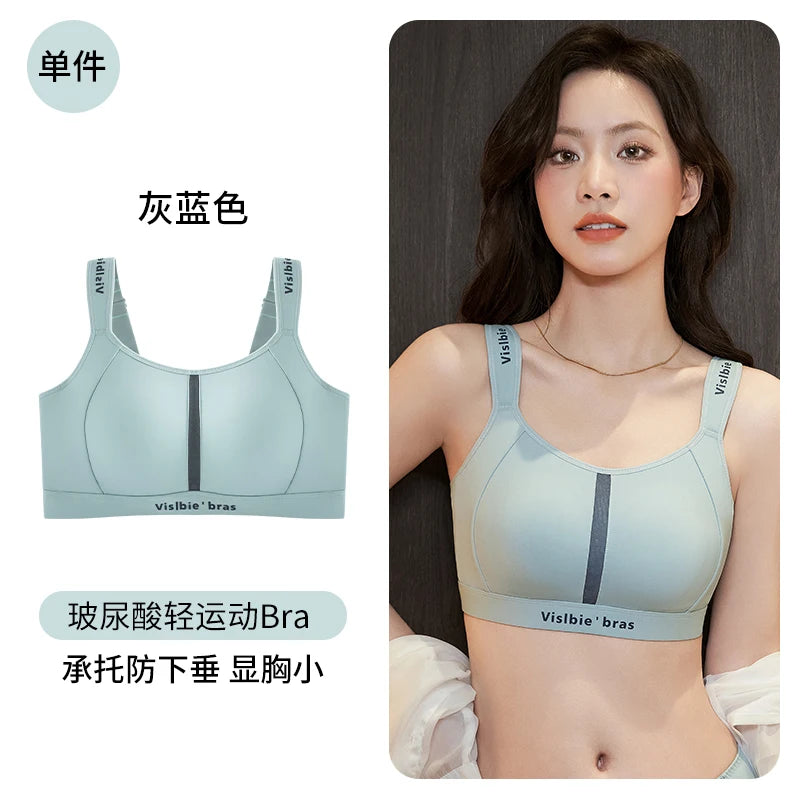 MOYISU Wireless Minimizer Sports Bra Adjustable Support Anti Sagging Seamless Comfort Breathable Large Bust No Underwire Everyd