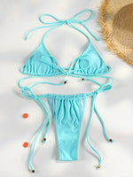 Sexy Triangle Mini Bikini Sets Micro Thongs Swimsuit Women Bathing Suit Biquini Bandage Beachwear Print Swimwear Thong Bikini