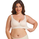 Women's Soft Support Seamless Wire-Free Bra Deep V Thin Bra Push-up Full Cup Comfortable Breathable Solid Color Bra sostén