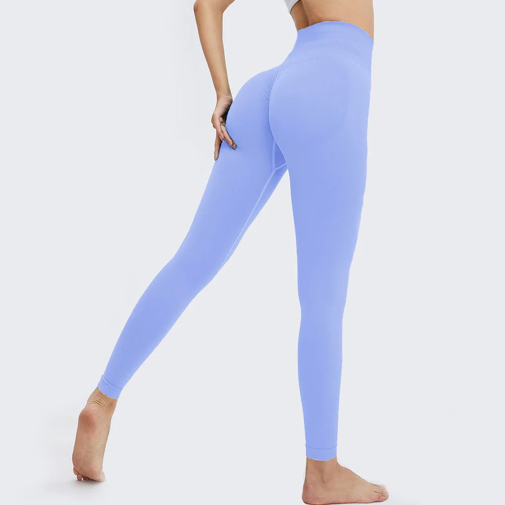 High Waisted Butt Lift High Elastic Yoga Workout Leggings for Women - Four-Way Stretch Breathable Quick Dry Gym Sports Pants