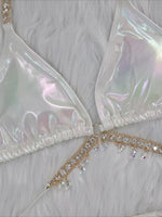 Wrap Around Halter Metal Chains Bikinis 2025 Diamond Bikini Women Swimsuit Female Swimwear Two Pieces Bikini set Bathing Suit