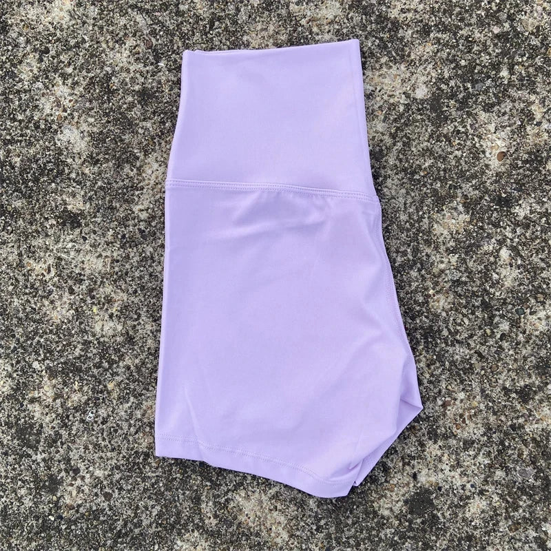Solid Color High Waist Yoga Short Leg Women Fitness Sport ShortBike Soft Squatting Proof Comprehensive Training Jog Athletic
