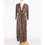 New Sexy Leopard Printed Beach Cover Up Chiffon Cover-ups Swimwear Beach Wear Summer Beachwear Female Women Long Dress K3219C