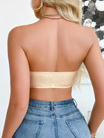 3Pcs Summer Solid Strapless Wireless Women's Bralette Front-Clasp Push up Bra Comfort Unlined Underwear