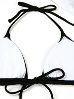 3 Pieces Triangle Halter String Bikini 2026 Solid Swimwear Female Sexy Swimsuit Women Bathers Bathing Swimming Swim Suit
