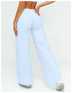 Wide-leg Pants Women Bell-bottoms High Waist Yoga Pants Workout Gym Leggings Naked Feel Pilates Running Cycling Sports Trousers