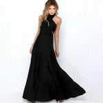 Women Dress Halter Sleeveless Backless Multiple Strap Design Party Dress Wedding Banquet Festival Long Dress