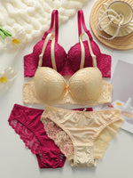 2-piece set of colorful lace combination for gathering and lifting daily bras lingerie set for women sexyLingerie 2 sets A2155