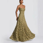 New Style Sexy Slim-fit High-waisted Dress With Back Straps Jacquard Over-the-knee Long Dress For Women Pure Desire Dress AWPU