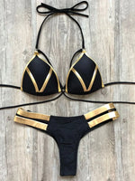 Sexy Halter Push Up Brazilian Bikini 2025 Women Bandage String Swimsuit Female Swimwear Two Pieces Bikini Set Bathing Suit Swim