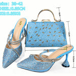 DoershowItalian Shoe and Bag Set New 2024 Women Shoes and Bag Set In Italy pink Italian Shoes with Matching Bag setHGH1-19