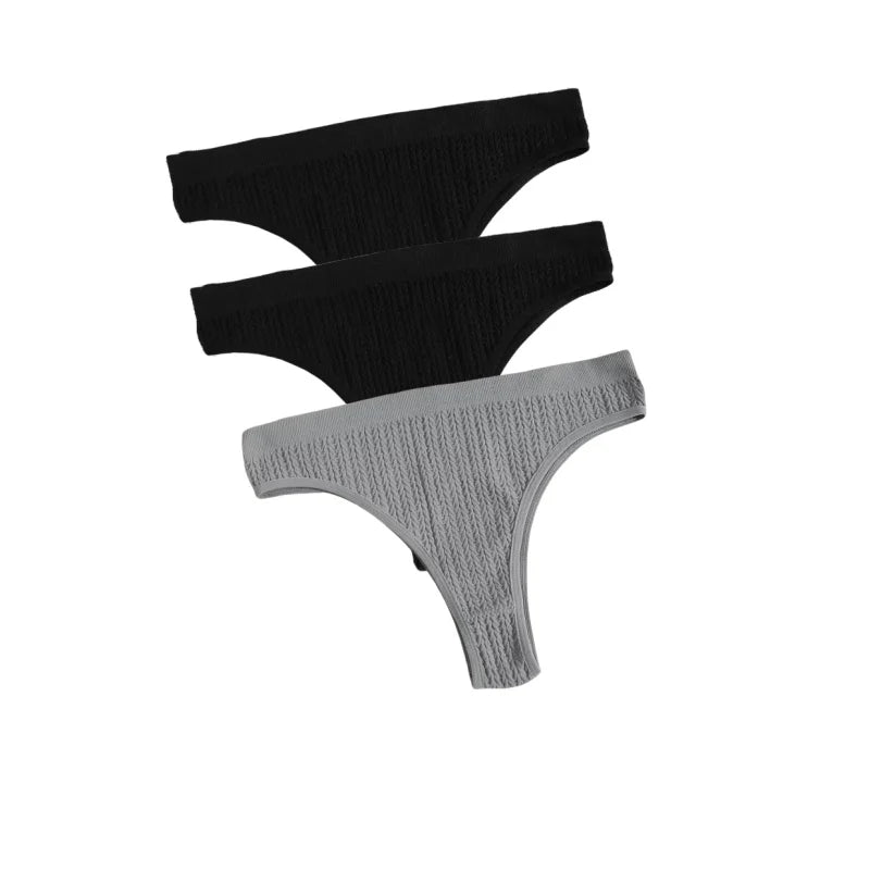 3Pcs/Set Seamless Panties Women Low Waist Briefs Soft Underwear Solid Color Sexy Lingerie Female Underpants Stretch Panty