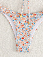 New Sexy Floral Print Push Up Bikini 2024 Women Swimwear Female Swimsuit Two Pieces Thong Bikini Set Bather Bathing Suit Beach