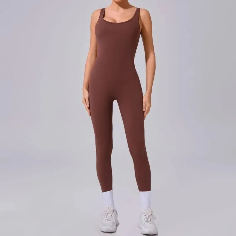 Seamless Yoga Jumpsuits Sports Fitness Hip-lifting Hollow Beauty Back One-piece Workout Running Gym Leggings Bodysuits for Women