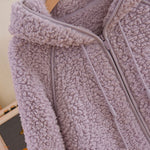 Korean New Women Warm Coral Fleece Pajamas Set Autumn Winter Sleepwear 2 Pieces Home Suit Casual Hooded Pajamas Night Wear