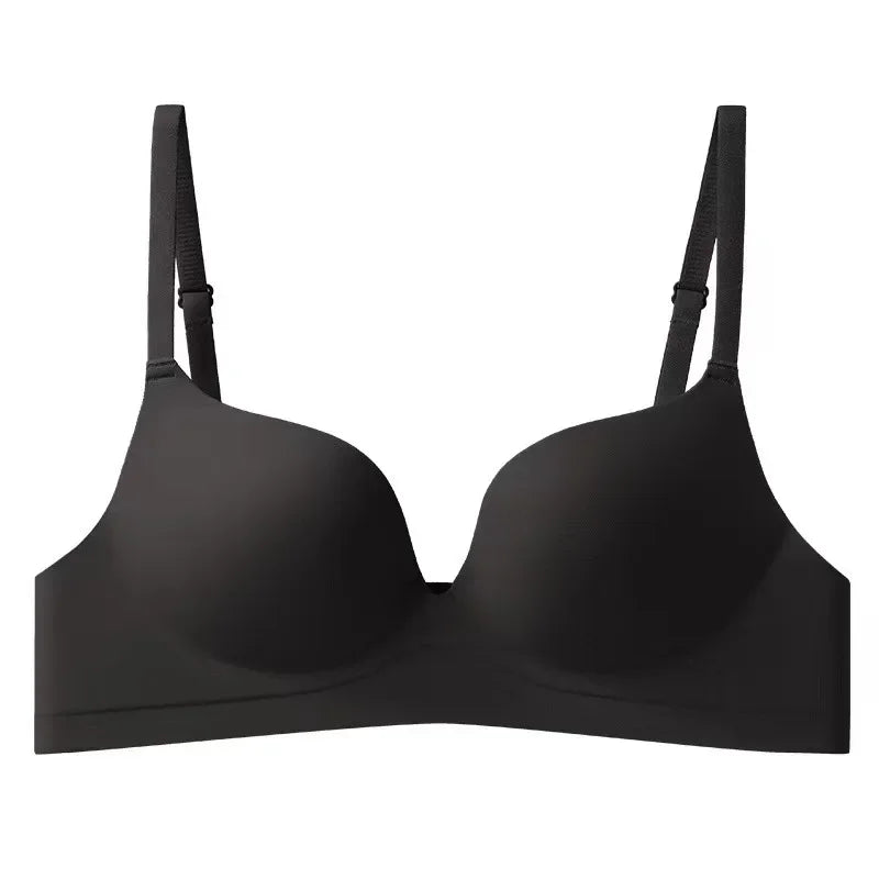 Small Chest Push-Up Bras Women Seamless Underwear Gathered Non-wire Sexy Lingerie Comfort 3/4 Cup Bra Solid Color Brassiere